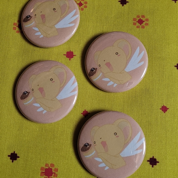 Sakura Cardcaptor Kero 1.5" round badge pin - Picture 3 of 5